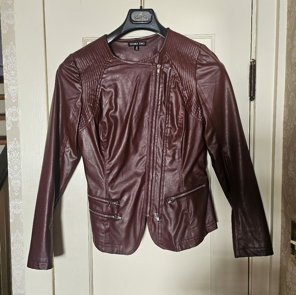 Double Zero Faux Leather Jacket.